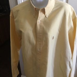Men’s yellow Ralph Lauren long sleeve shirt